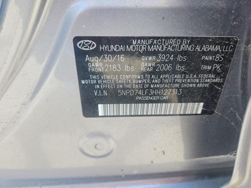 2017 HYUNDAI ELANTRA SE 12