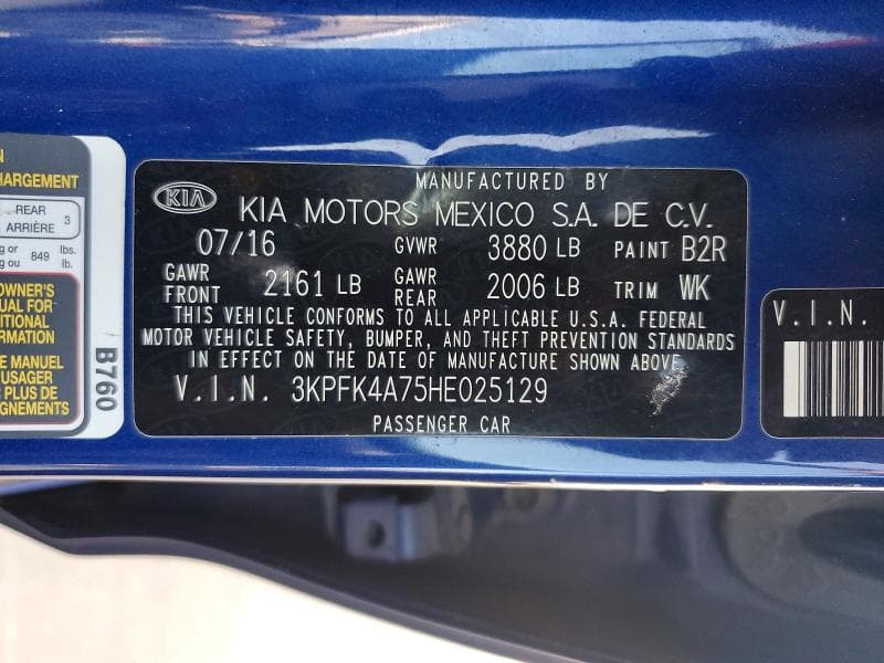 2017 KIA FORTE LX 12