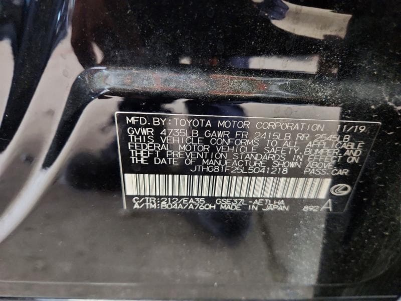 2020 LEXUS IS 300 F SPORT 12