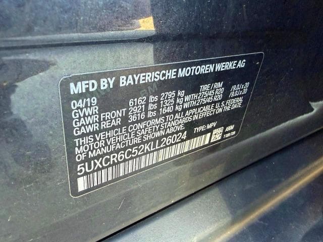 2019 BMW X5 XDRIVE40I 10