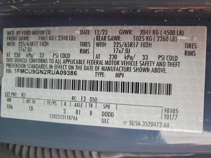 2024 FORD ESCAPE ACTIVE 13
