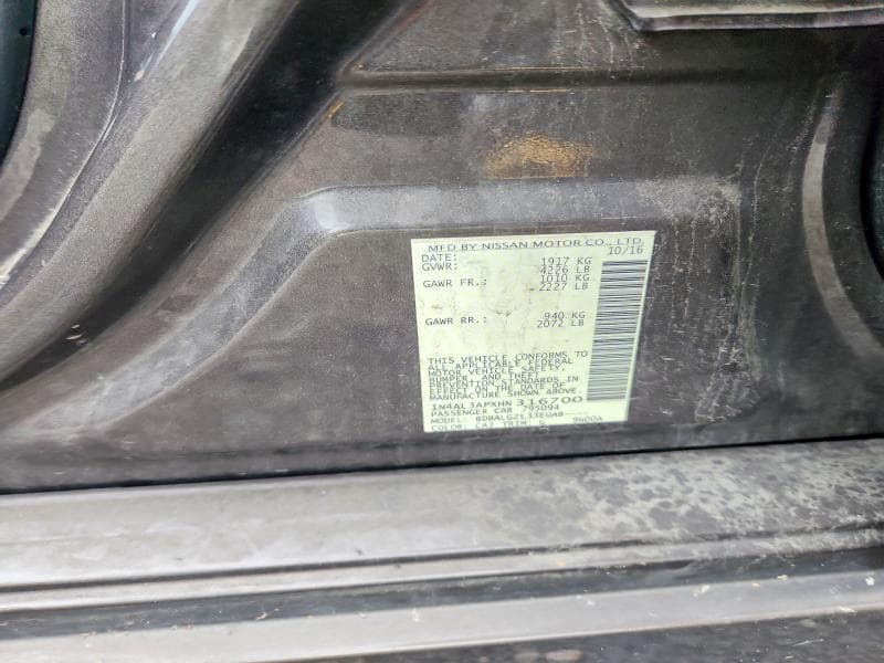 2017 NISSAN ALTIMA 2.5 S 12