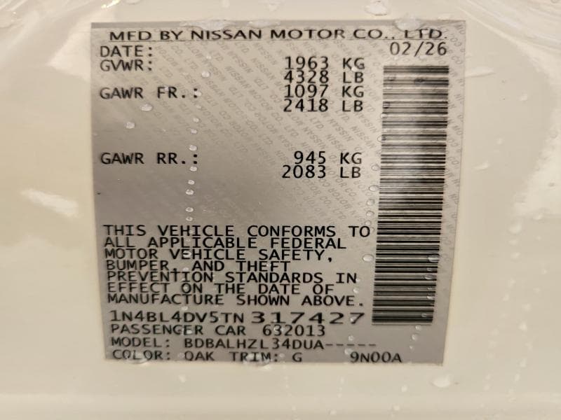 2026 NISSAN ALTIMA SV 12