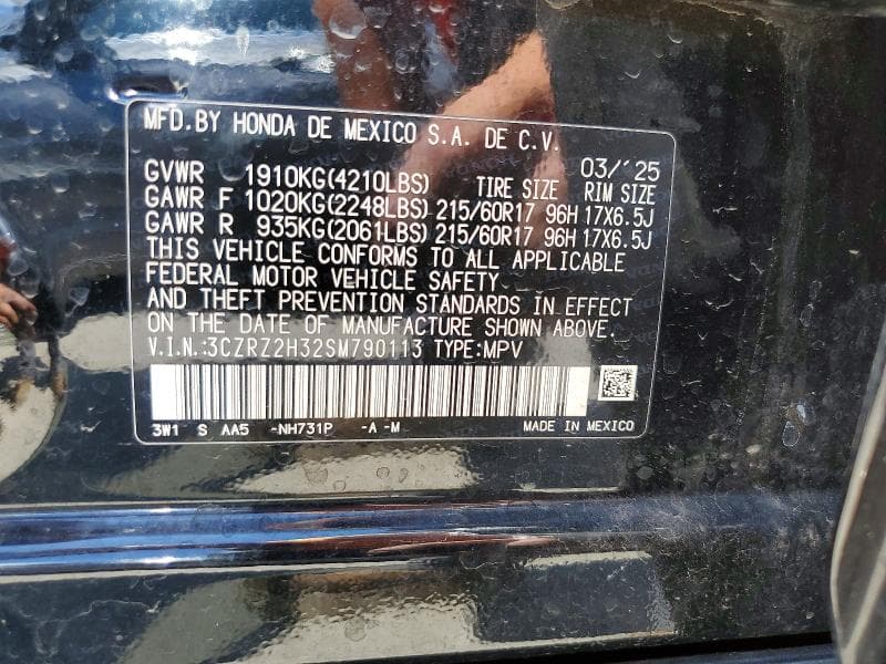 2025 HONDA HR-V LX 13
