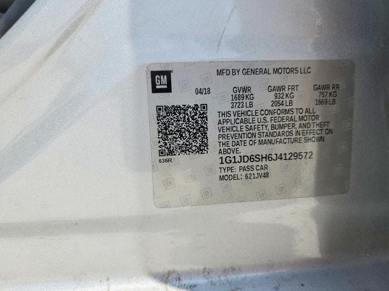 2018 CHEVROLET SONIC LT 12
