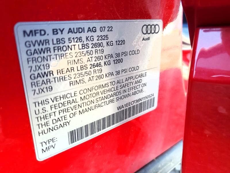 2022 AUDI Q3 PREMIUM PLUS S LINE 45 13