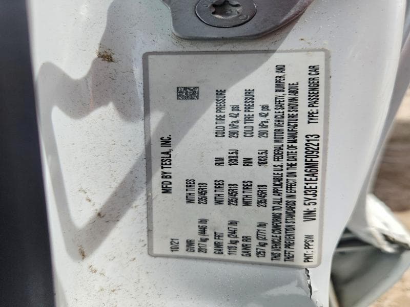 2021 TESLA MODEL 3 13