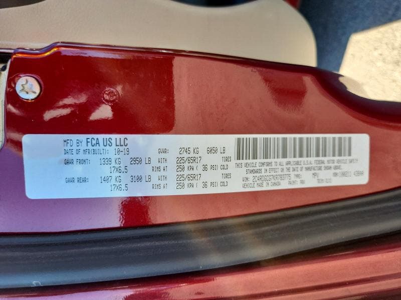 2019 DODGE GRAND CARAVAN SXT 13