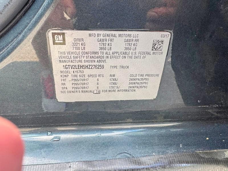 2017 GMC SIERRA K1500 11