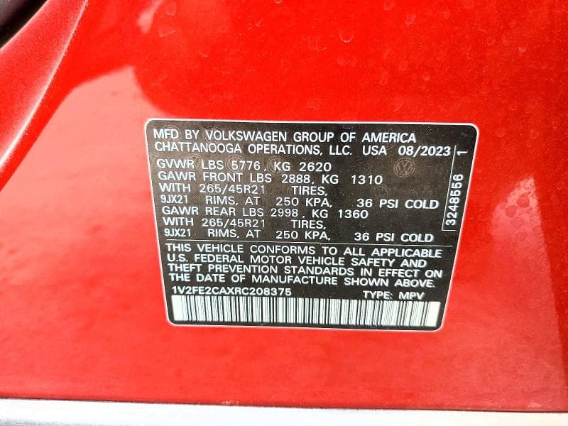 2024 VOLKSWAGEN ATLAS CROSS SPORT SEL PREMIUM R-LINE 13