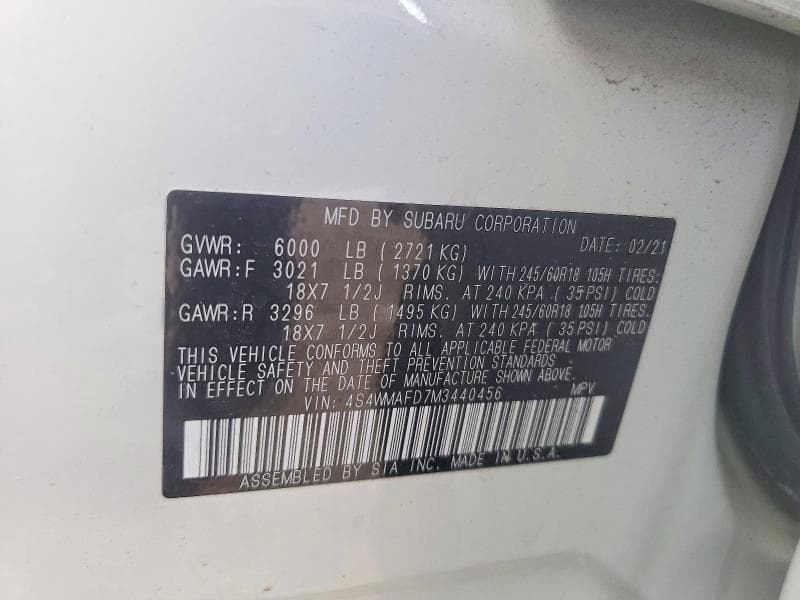 2021 SUBARU ASCENT PREMIUM 13