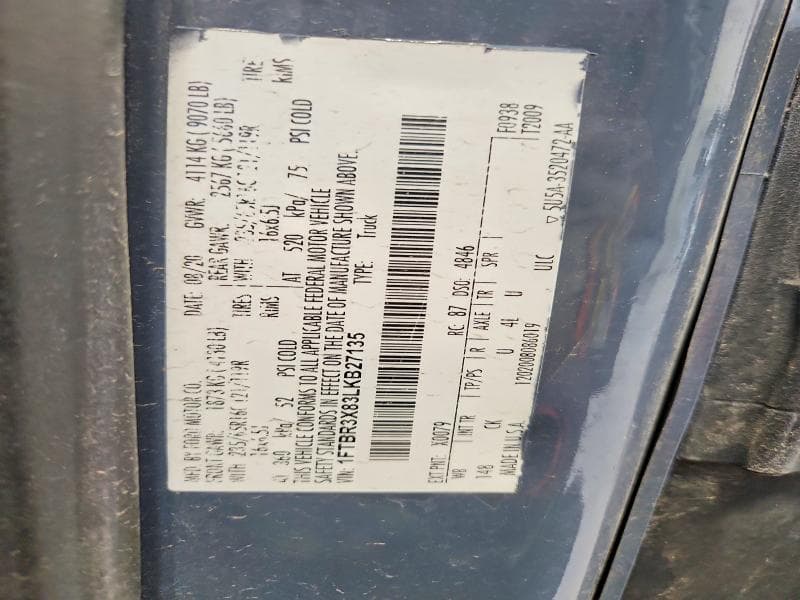 2020 FORD TRANSIT T-250 12