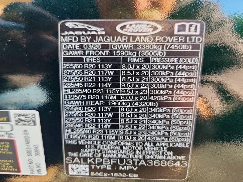 2026 LAND ROVER RANGE ROVER SE 13