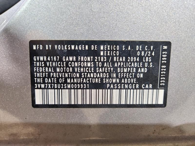 2025 VOLKSWAGEN JETTA SE 12