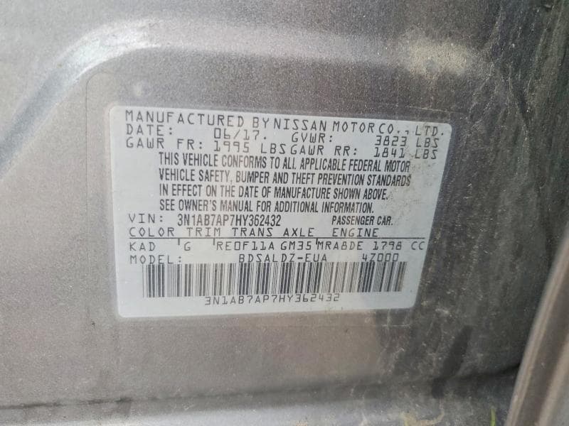 2017 NISSAN SENTRA SV 12