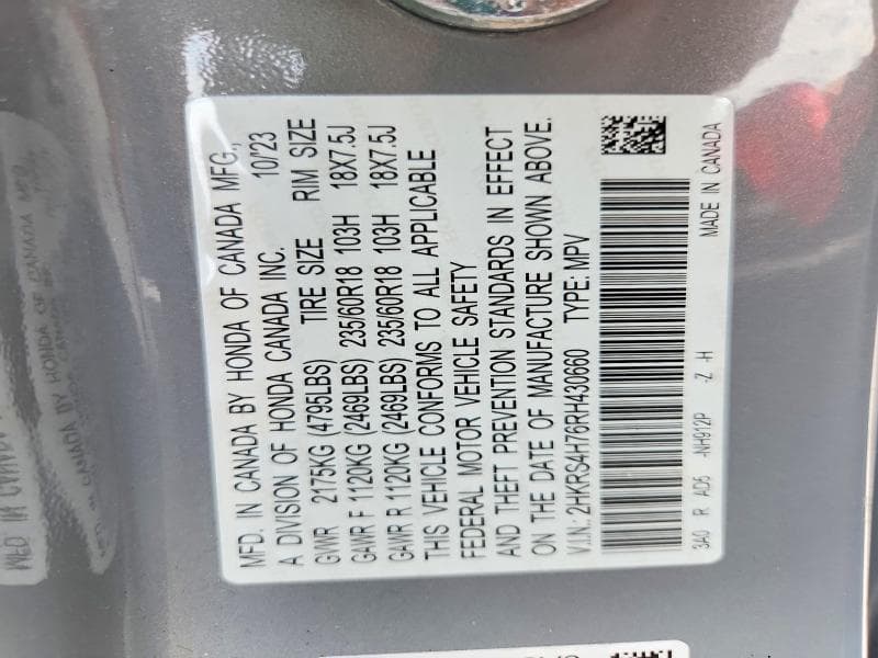 2024 HONDA CR-V EXL 14