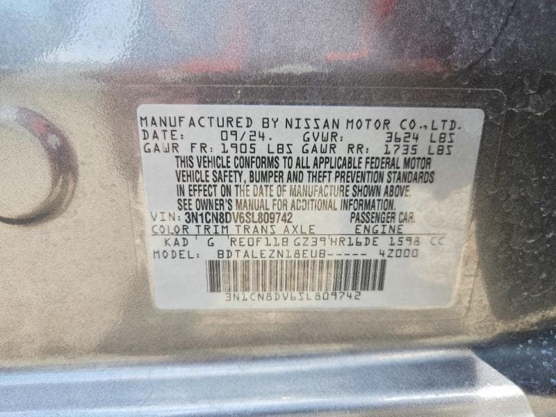 2025 NISSAN VERSA S 12
