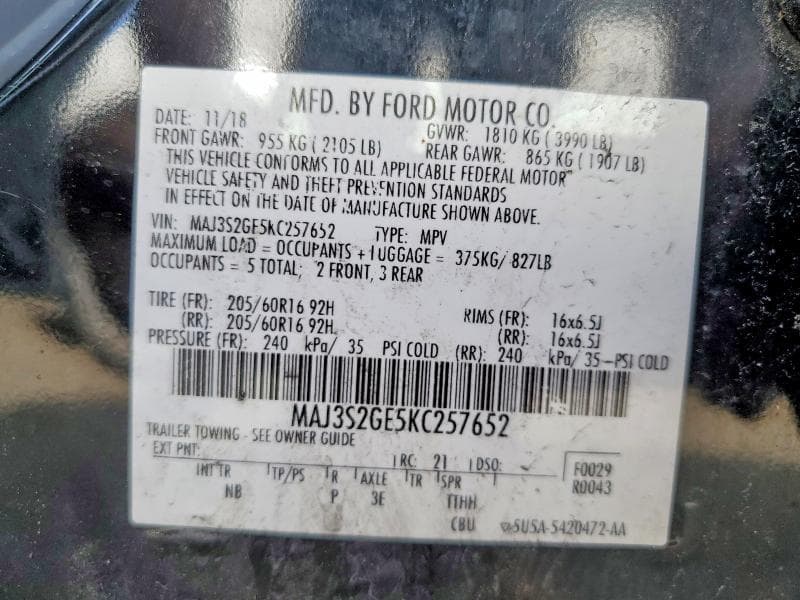 2019 FORD ECOSPORT SE 14