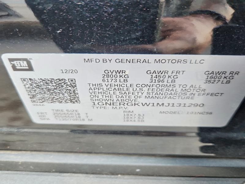 2021 CHEVROLET TRAVERSE LT 14
