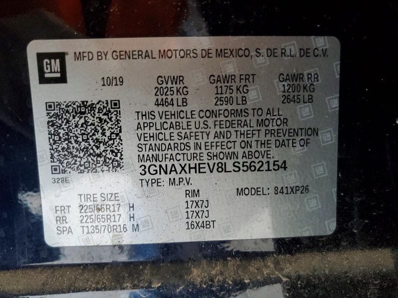2020 CHEVROLET EQUINOX LS 12