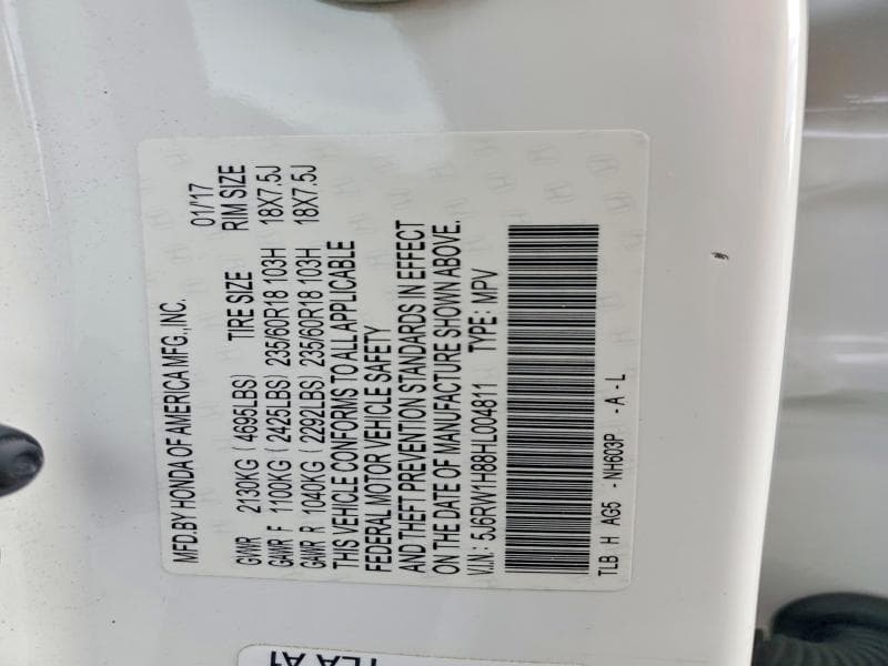 2017 HONDA CR-V EXL 14
