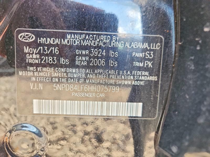 2017 HYUNDAI ELANTRA SE 12