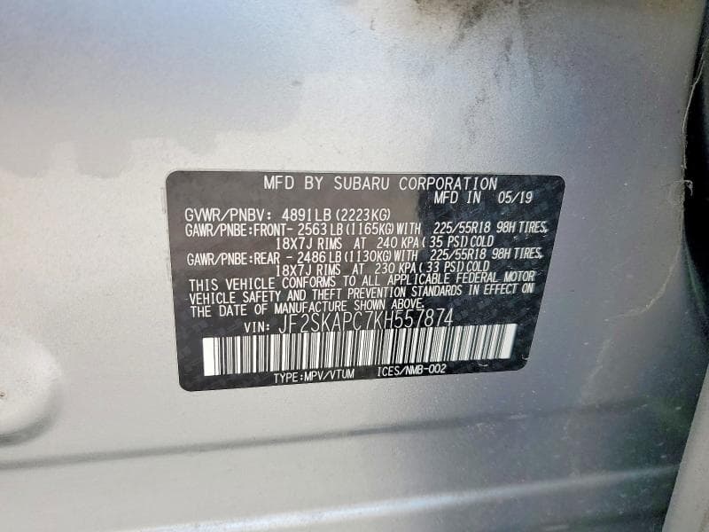 2019 SUBARU FORESTER SPORT 13