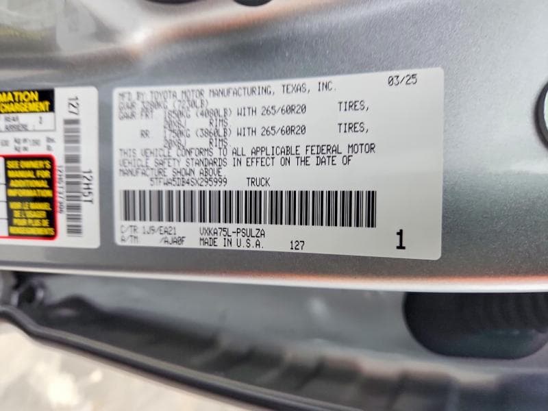 2025 TOYOTA TUNDRA 12