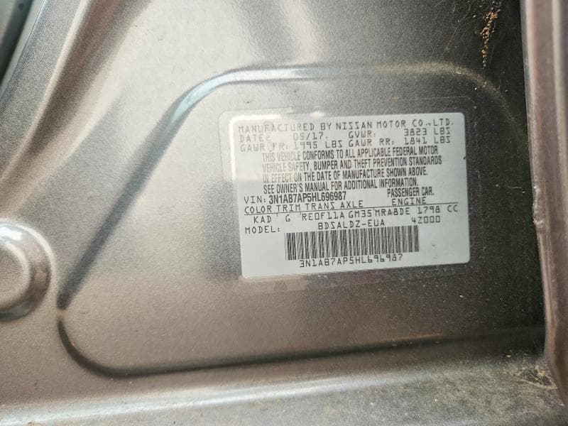 2017 NISSAN SENTRA SV 12