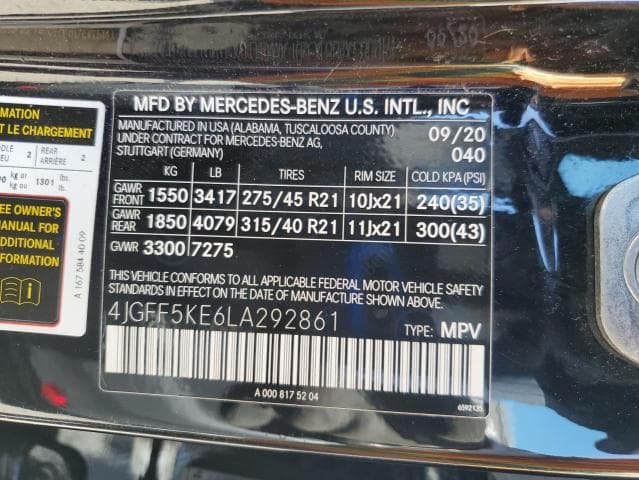 2020 MERCEDES-BENZ GLS 450 4MATIC 450 4MATIC 14