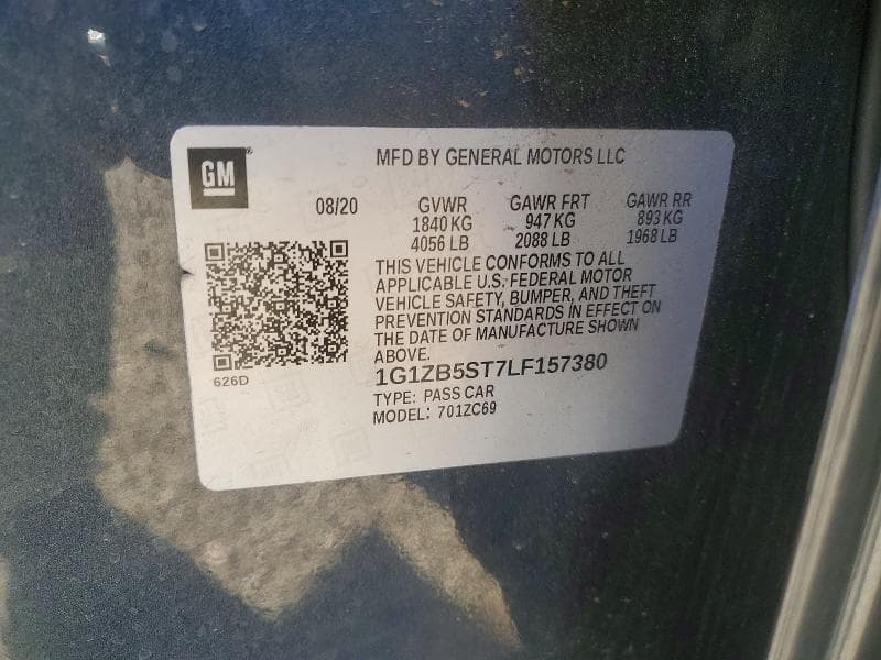 2020 CHEVROLET MALIBU LS 12
