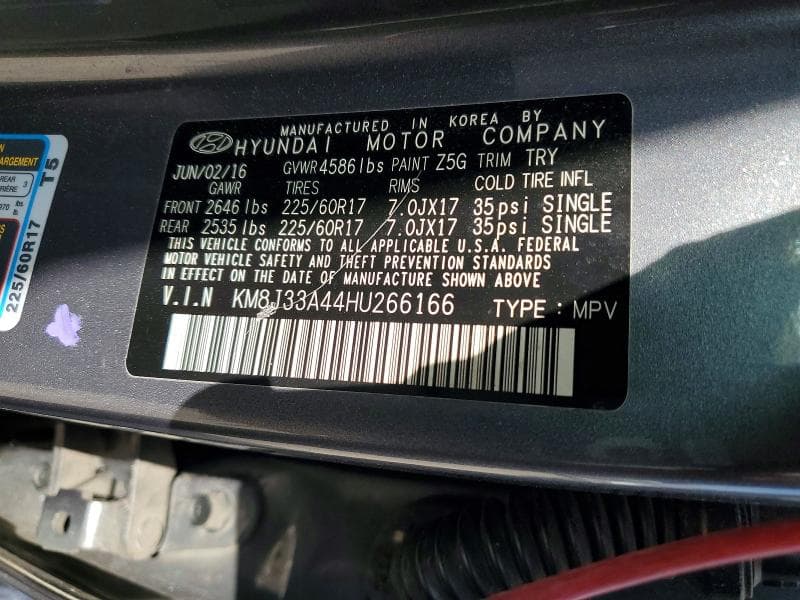 2017 HYUNDAI TUCSON SE 13