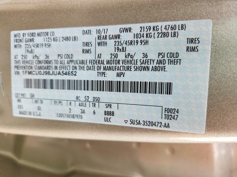 2018 FORD ESCAPE TITANIUM 13