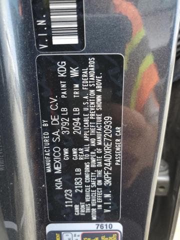 2024 KIA FORTE LX LX 13