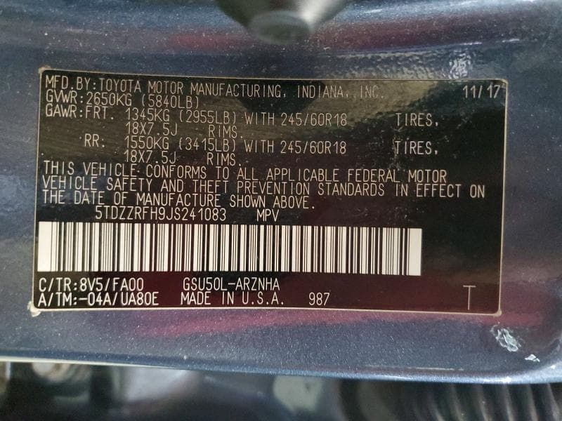 2018 TOYOTA HIGHLANDER LE PLUS 13