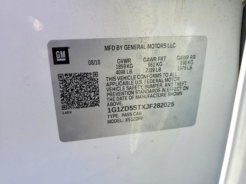 2018 CHEVROLET MALIBU LT 12