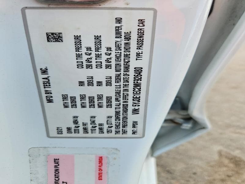 2021 TESLA MODEL 3 12