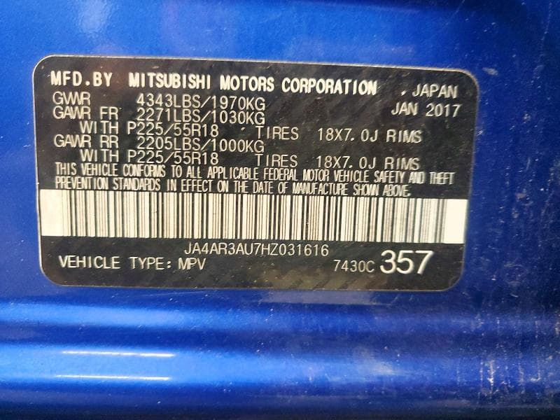 2017 MITSUBISHI OUTLANDER SPORT ES 13