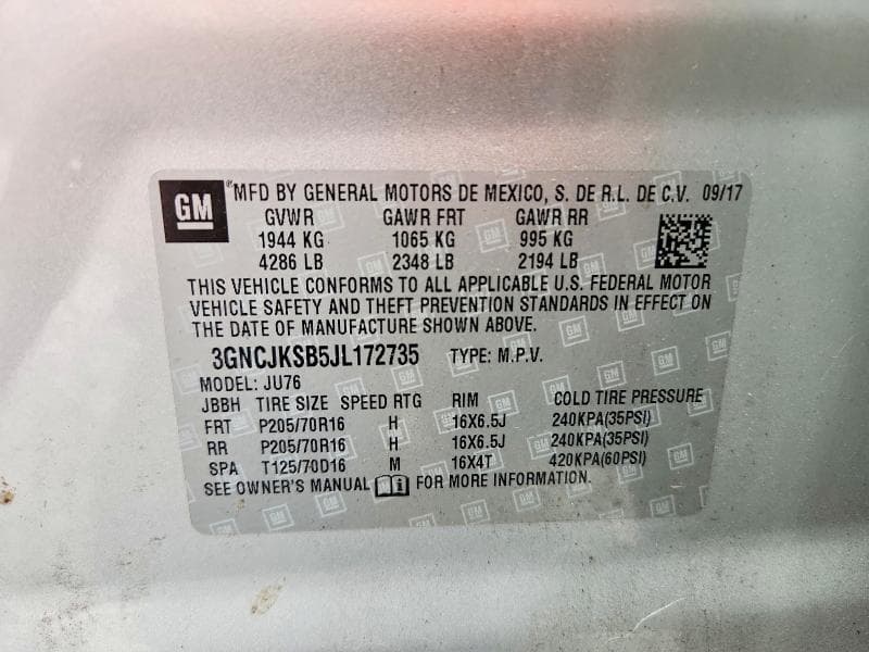 2018 CHEVROLET TRAX LS 13