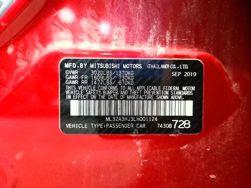 2020 MITSUBISHI MIRAGE ES, LE 12