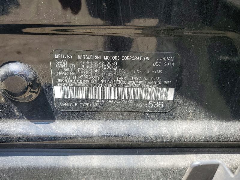 2019 MITSUBISHI ECLIPSE CROSS LE 12