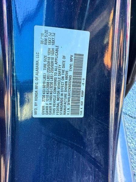2019 HONDA ODYSSEY EXL 10