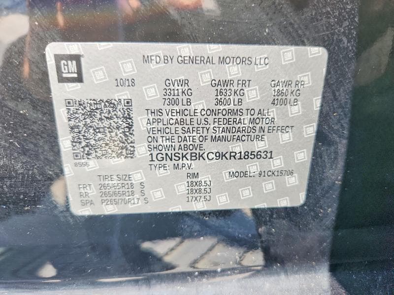 2019 CHEVROLET TAHOE 13