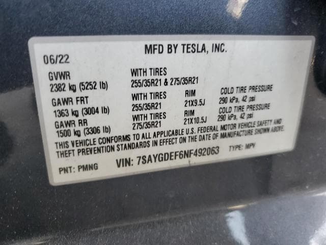 2022 TESLA MODEL Y 14