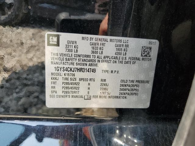 2017 CADILLAC ESCALADE PREMIUM LUXURY 13