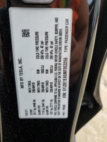 2021 TESLA MODEL 3 13