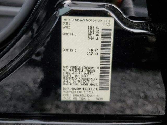 2021 NISSAN ALTIMA SV SV 12