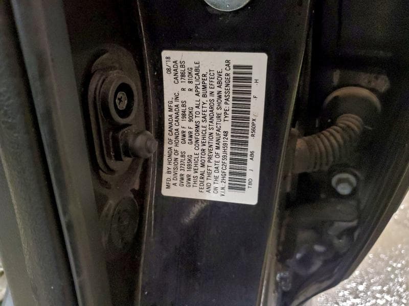 2018 HONDA CIVIC LX LX 12