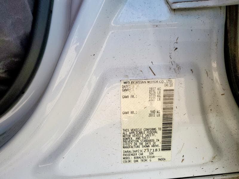 2018 NISSAN ALTIMA 2.5 2.5 12