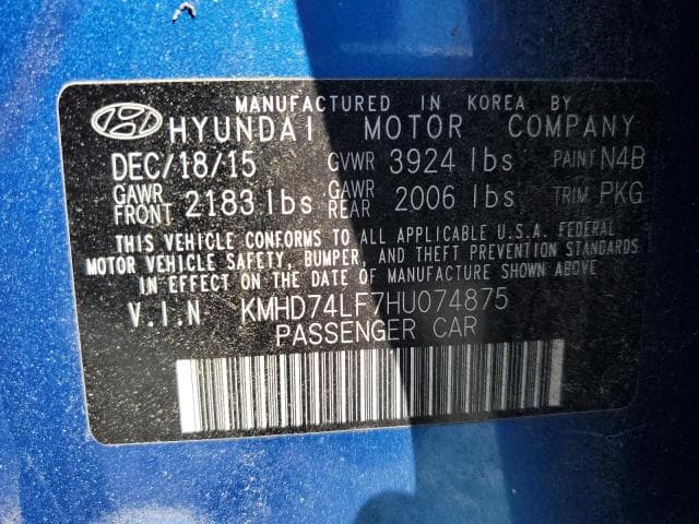 2017 HYUNDAI ELANTRA SE SE 13